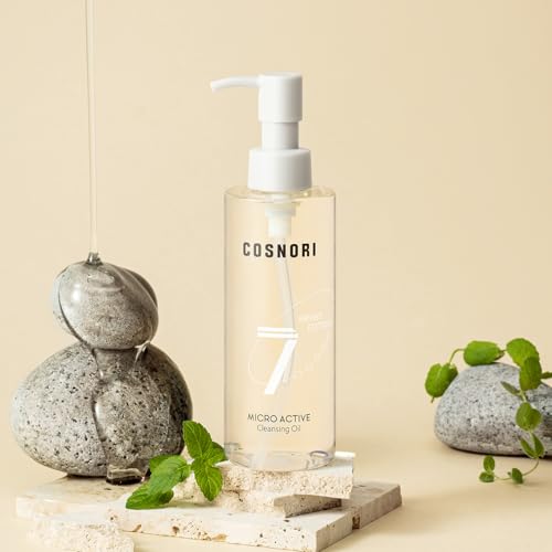 COSNORI Micro Active Cleansing Oil - Korean Vegan Facial Cleansing Oil, Gentle Makeup Remover for Face, Hypoallergic, Fe