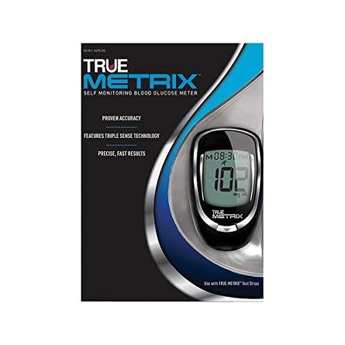 True Metrix Meter Only + 50 Metrix Test Strips for Diabetics at Home Use