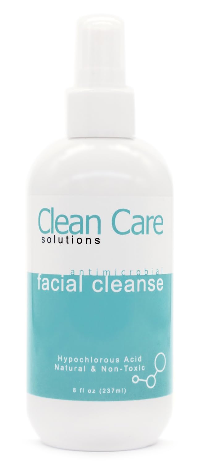 Hypochlorous Acid Facial Cleanse Spray for Acne Prone Skin - Antibacterial - Refreshes & Hydrates - 237ml  
Hypochlorous