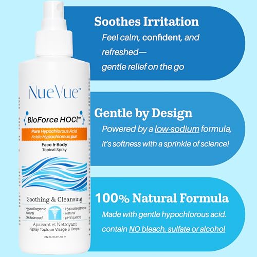 BioForce HOCl Pure Hypochlorous Acid Spray for Acne-Prone Skin & Eczema - NueVue (8.2oz)  
BioForce HOCl Pure Hypochloro