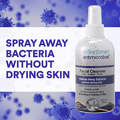 SkinSmart Facial Cleanser for Acne Targets Bacteria for Active Teenage Athletes Post Workout, Safe for Multiple Daily Us