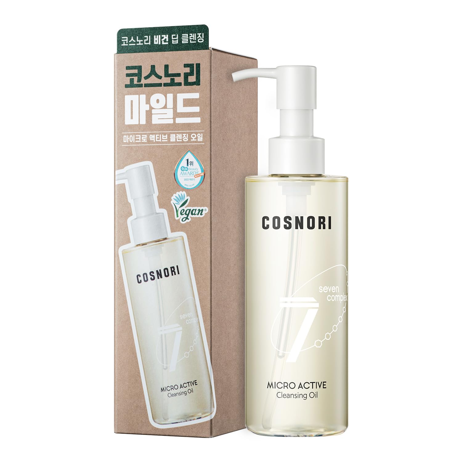 COSNORI Micro Active Cleansing Oil - Korean Vegan Facial Cleansing Oil, Gentle Makeup Remover for Face, Hypoallergic, Fe