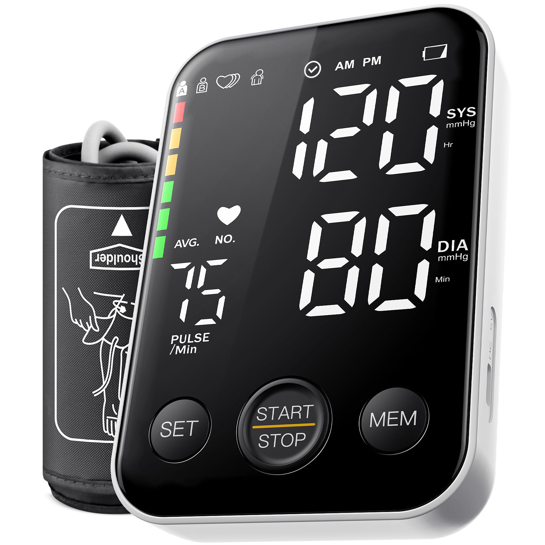  Oklar Home Blood Pressure Monitor Upper Arm for Monitoring BP at Home with 2x120 Reading Memory
| Oklar Upper Arm Blood