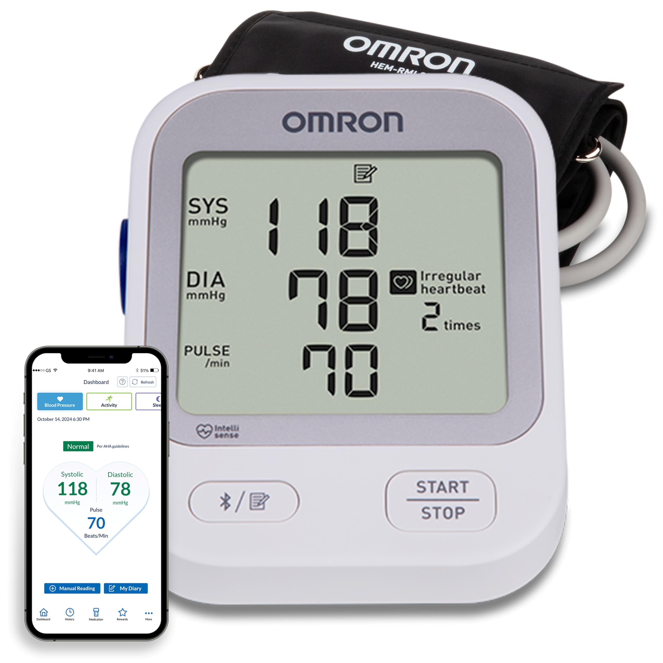  Clinically Validated Omron Silver Upper Arm Blood Pressure Monitor for Home Use
| Omron Silver Upper Arm Blood Pressure